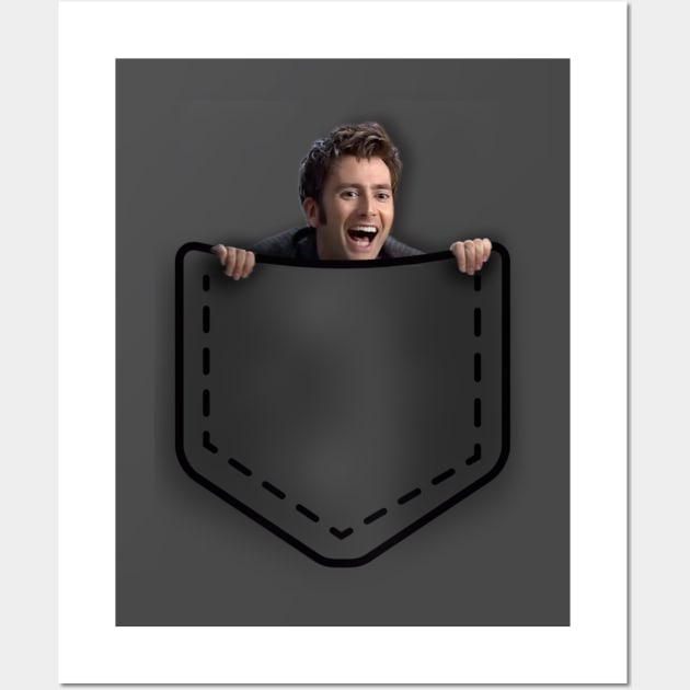 David Tennant Doctor Who Pocket Funny Wall Art by daviujin